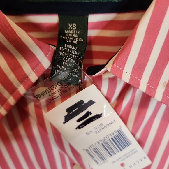 NWT Ralph Lauren pink & white tailored shirt..2005 Green label! - Picture 3 of 8